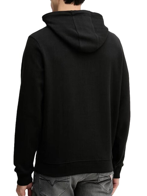 TEXTURED PATCH LOGO Kapuzenpullover jetbla - Sweatshirts Herren