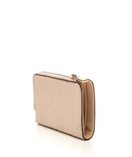 GUESS LAUREL 2 Mittelgro&szlig;e Geldb&ouml;rse mit Rei&szlig;verschluss helltaupefarbenes Logo - Brieftaschen Damen - 3