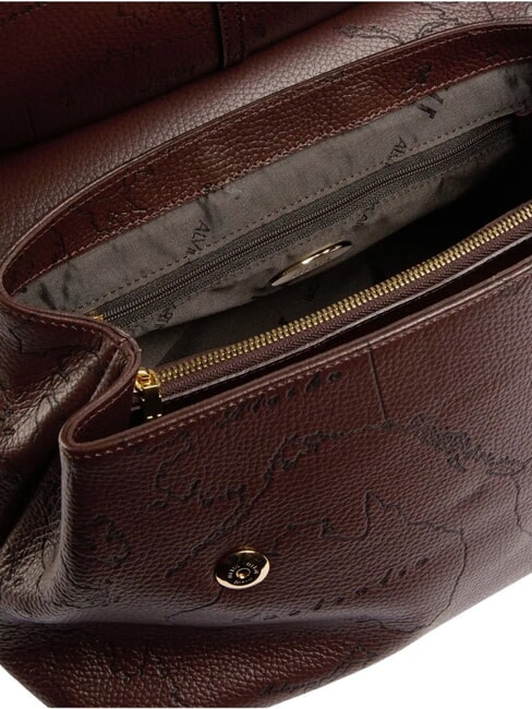 ANTIQUE GEO Schultertasche, Leder Schokolade - Damentaschen