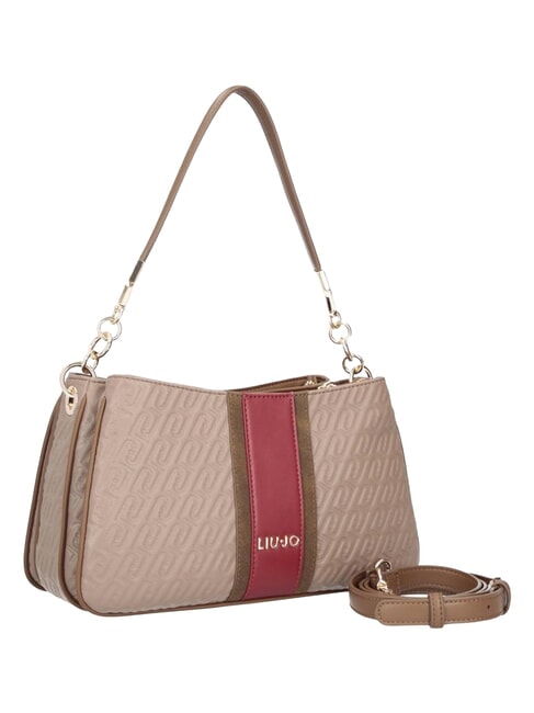 EMATITE Schultertasche mit Schultergurt Mokka - Damentaschen