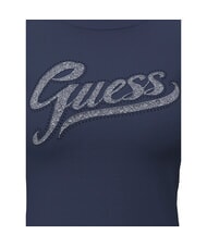 GUESS GLITTER LOGO Kurz&auml;rmeliges, glitzerndes T-Shirt blau geschw&auml;rzt - T-Shirts und Tops f&uuml;r Damen - 3