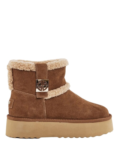 LELLA Wildleder-Ankle-Boots COGNAC - Damenschuhe