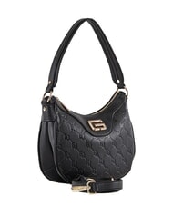 GAUD&Igrave; LEA Mini-Hobo-Schultertasche mit Schultergurt SCHWARZ - Damentaschen - 2