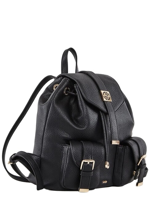 LYNN PLAIN Rucksack mit mehreren F&auml;chern SCHWARZ - Damentaschen
