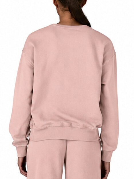 DAILY Geripptes Sweatshirt aus reiner Baumwolle rosa Frost - Sweatshirts Damen