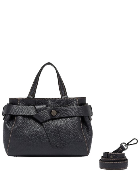 MIRANDA Lederhandtasche mit Schulterriemen Schwarz - Damentaschen