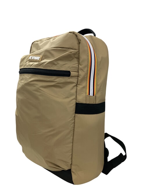 MID LAON Wasserabweisender Nylon-Rucksack beige khaki - Rucks&auml;cke f&uuml;r Schule &amp; Freizeit