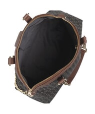 POLLINI HERITAGE Kuppelf&ouml;rmige Schultertasche mit Kettenhenkeln Schwarz Braun - Damentaschen - 6