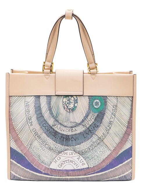 PLANETARIUM Handtasche mit Schulterriemen Aquarell/Beige - Damentaschen