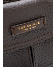 THE BRIDGE MARTINA Mini-Handtasche mit Schulterriemen Mokka mit Gold - Damentaschen - 4