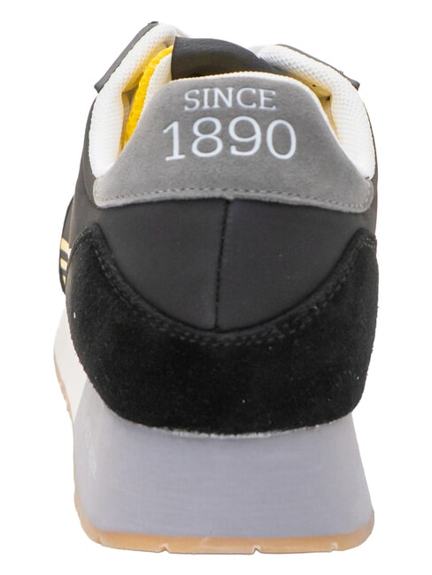 JAKE Sneaker aus gemischtem Leder SCHWARZ - Herrenschuhe