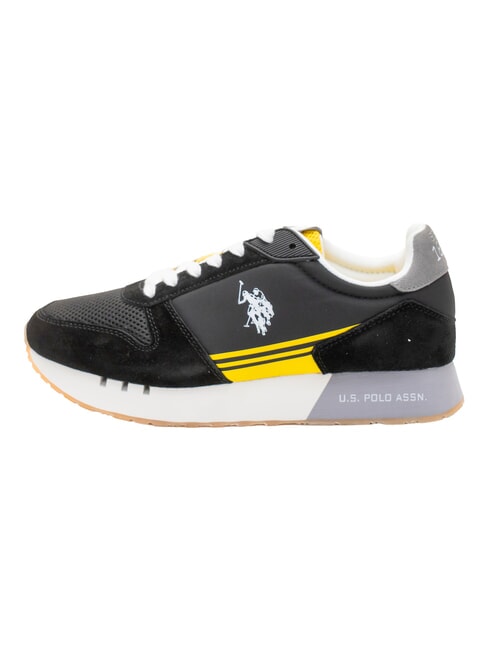 JAKE Sneaker aus gemischtem Leder SCHWARZ - Herrenschuhe