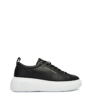 ARMANI EXCHANGE SUPER Ledersneakers Schwarz - Damenschuhe - 2