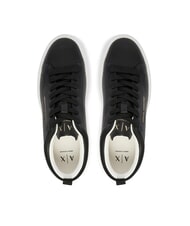 ARMANI EXCHANGE SUPER Ledersneakers Schwarz - Damenschuhe - 4