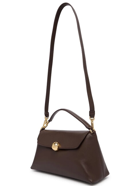 SFERA SOFT Lederhandtasche mit Schulterriemen Schokolade - Damentaschen