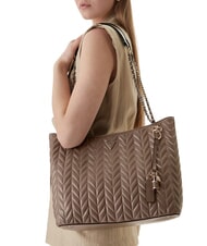 GUESS CHERYL 2 Umh&auml;ngetasche dunkles Taupe - Damentaschen - 2