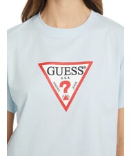 GUESS JEANS SS CN BOXY ICONIC  Baumwoll-T-Shirt Luftbild blau - T-Shirts und Tops f&uuml;r Damen - 3