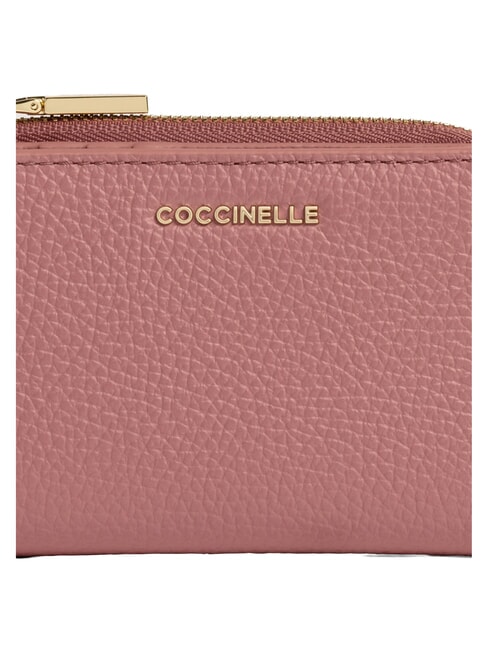 METALLIC SOFT Kleine Geldb&ouml;rse aus Leder Winterrose - Brieftaschen Damen
