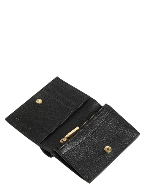 METALLIC SOFT Kompakte Ledergeldb&ouml;rse Schwarz - Brieftaschen Damen