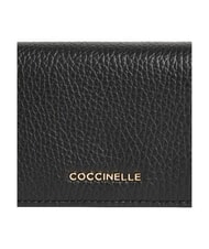 COCCINELLE METALLIC SOFT Kompakte Ledergeldb&ouml;rse Schwarz - Brieftaschen Damen - 4