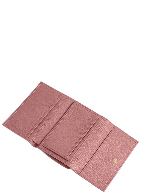 METALLIC SOFT Bifold-Brieftasche aus geh&auml;mmertem Leder Winterrose - Brieftaschen Damen
