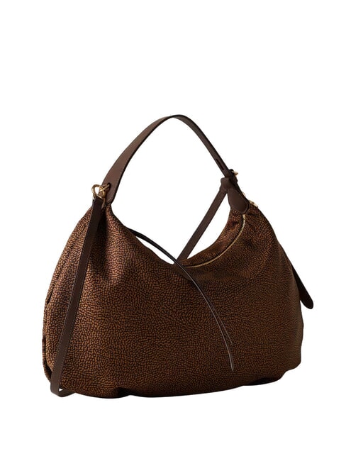 PRIVE L Schultertasche mit Schultergurt Kastanie - Damentaschen