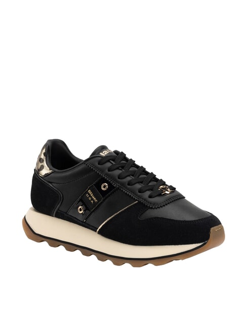 MILLS Damen-Sneaker schwarz/leopard - Damenschuhe