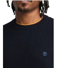TIMBERLAND MERINO Pullover mit Rundhalsausschnitt aus Wollmischung dunkler Saphir/dunkler Denim - Herrenpullover - 3