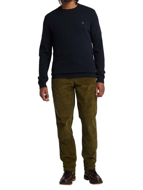 MERINO Pullover mit Rundhalsausschnitt aus Wollmischung dunkler Saphir/dunkler Denim - Herrenpullover