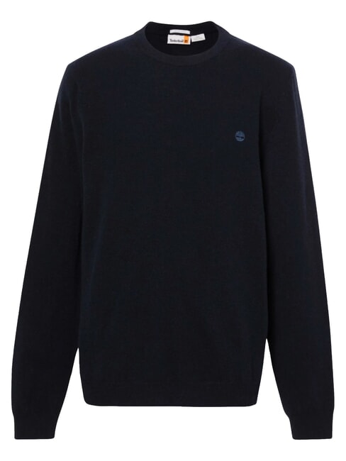 MERINO Pullover mit Rundhalsausschnitt aus Wollmischung dunkler Saphir/dunkler Denim - Herrenpullover