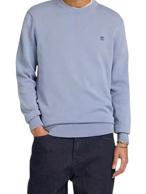 WILLIAMS RIVER Pullover mit Rundhalsausschnitt Mittelblau - Herrenpullover