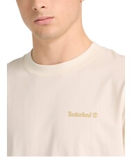 TIMBERLAND MAGNET Kurzarm-T-Shirt aus reiner Baumwolle vintage wei&szlig; - Herren-T-Shirts - 3