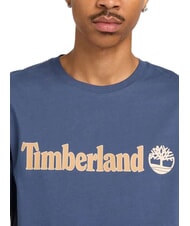 TIMBERLAND KENNEBEC RIVER LINEAR LOGO Baumwoll t-shirt Ozean - Herren-T-Shirts - 4