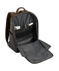 PIQUADRO BLACK SQUARE Lederrucksack f&uuml;r 14-Zoll-Laptop gr&uuml;n / dunkelbraun - PC-Rucks&auml;cke - 4