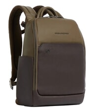 PIQUADRO BLACK SQUARE 13-Zoll-Laptop-Rucksack aus Leder gr&uuml;n / dunkelbraun - PC-Rucks&auml;cke - 2