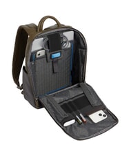 PIQUADRO BLACK SQUARE 13-Zoll-Laptop-Rucksack aus Leder gr&uuml;n / dunkelbraun - PC-Rucks&auml;cke - 4