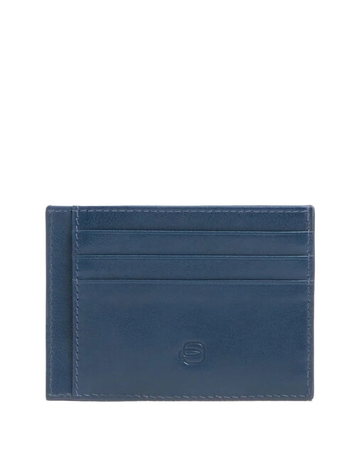W143 Flacher Kartenhalter aus Leder Blau - Brieftaschen Herren
