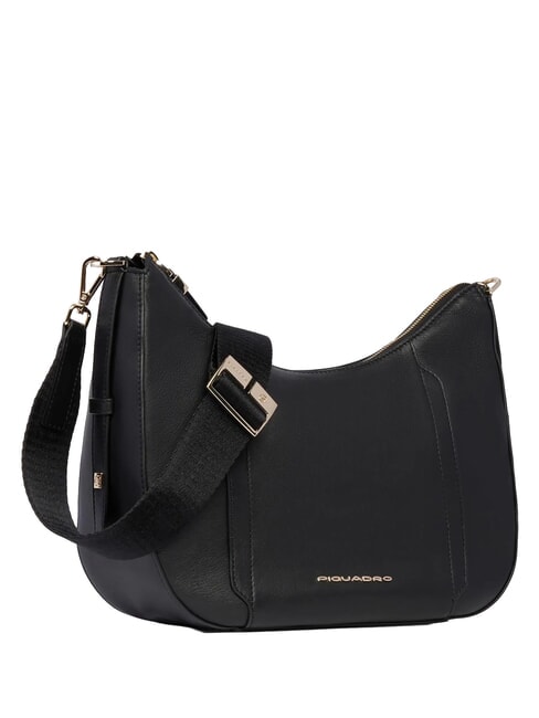 CIRCLE Schultertasche, Leder Schwarz - Damentaschen