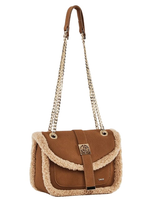 LYNN Mini-Tasche mit Ketten-Schulterriemen br&auml;unen - Damentaschen