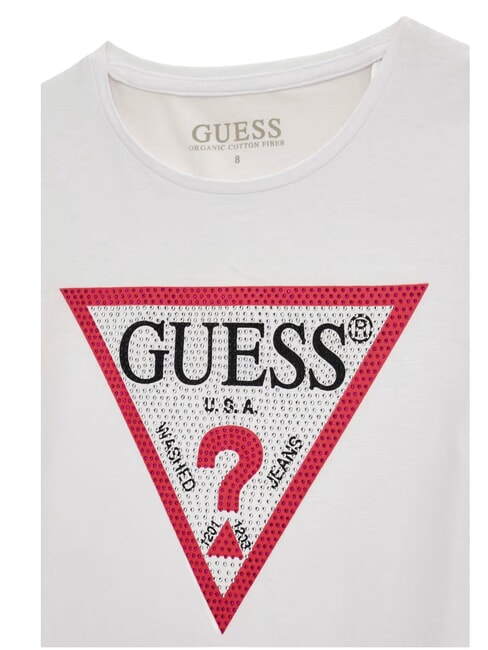 KIDS Kurzarm-T-Shirt mit Strasssteinen purwei&szlig; - Kinder-T-Shirt