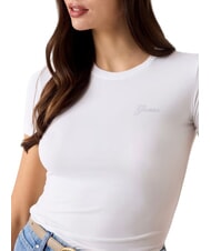 GUESS NEW MINI Logo-T-Shirt purwei&szlig; - T-Shirts und Tops f&uuml;r Damen - 4