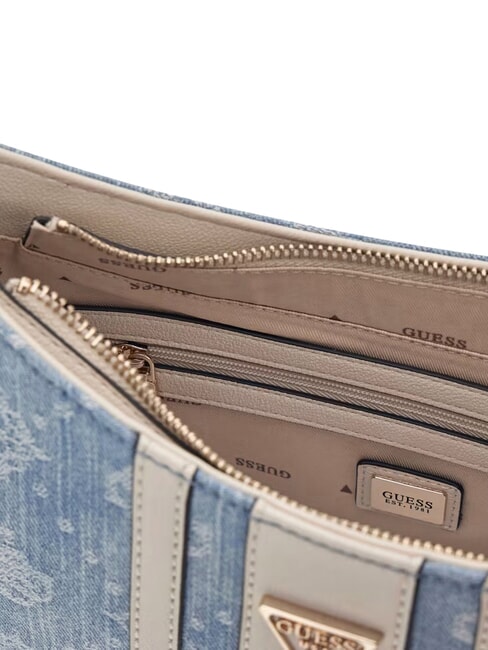 NOELLE 2 Verstellbare Schultertasche Denim-Logo - Damentaschen
