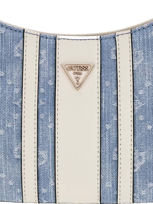 NOELLE 2 Verstellbare Schultertasche Denim-Logo - Damentaschen