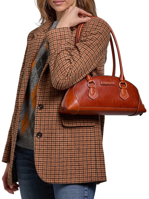 MAGDA Schultertasche, Leder Safran/Gold - Damentaschen