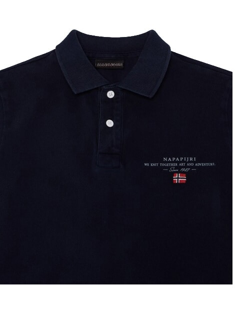 K ELBAS 5 Kurz&auml;rmeliges Poloshirt aus reiner Baumwolle blu marine - Kinder-T-Shirt