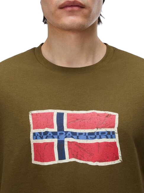 S-MAHSA SS Kurzarm-T-Shirt Dunkelolivgr&uuml;n - Herren-T-Shirts