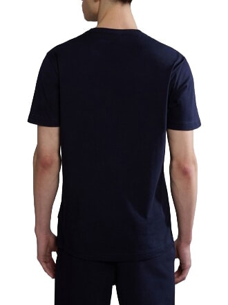 S-KASBA Kurzarm-T-Shirt aus reiner Baumwolle blu marine - Herren-T-Shirts