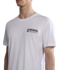 NAPAPIJRI S-KASBA Kurzarm-T-Shirt aus reiner Baumwolle Helles Weiss - Herren-T-Shirts - 6