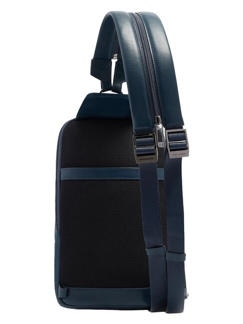 VICTOR Leder-Ein-Schulter-Rucksack Blau - PC-Rucks&auml;cke