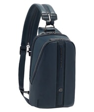 PIQUADRO VICTOR Leder-Ein-Schulter-Rucksack Blau - PC-Rucks&auml;cke - 3